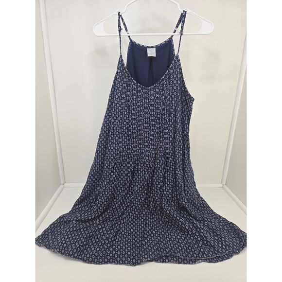 Lot of 2 Women’s Dresses XL Time and Tru Blue Print + Green Polka Dot - Picture 3 of 5